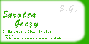 sarolta geczy business card